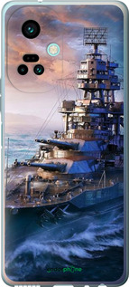 Силиконовый чехол Военный корабль, world of tanks, wargaming для Tecno Camon 19 Pro (CI8n) - 6461u-2766 изображение 