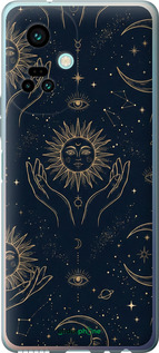 Силиконовый чехол Celestial Harmony: Sun & Moon Gold Mystic Pattern для Tecno Camon 19 Pro (CI8n) - 6778u-2766 изображение 