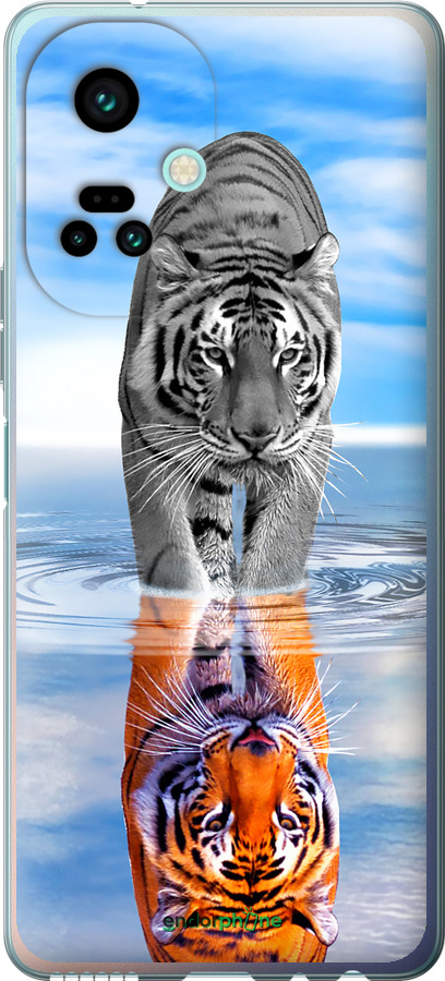 Силіконовий чехол Тигр для Tecno Camon 19 Pro (CI8n) - 6016u-2766 изображение 