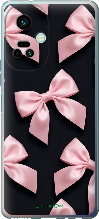 Силіконовий чехол Coquette Ribbons Dark Coquette для Tecno Camon 19 Pro (CI8n) - 6767u-2766 изображение 