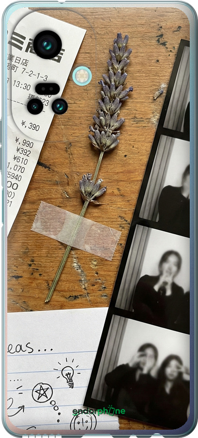 Силиконовый чехол Aesthetic Scrapbook Collage для Tecno Camon 19 Pro (CI8n) - 6773u-2766 изображение 