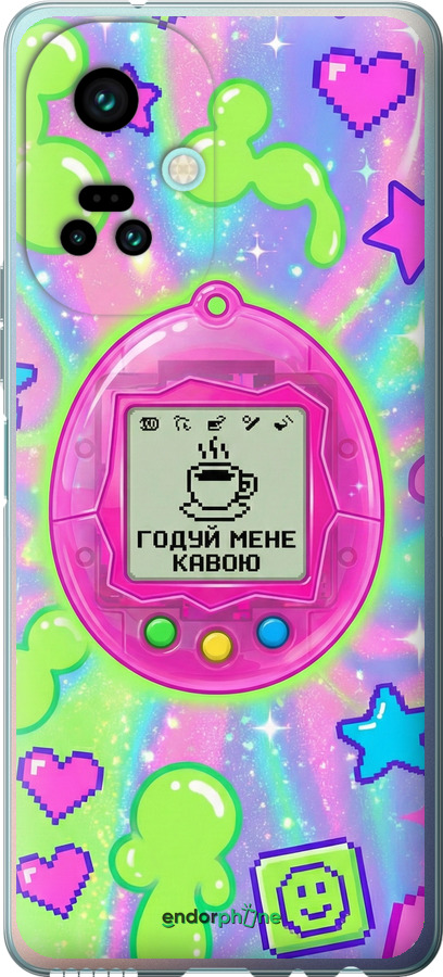 Силіконовий чехол Y2K Aesthetic Retro Pet: Годуй мене кавою для Tecno Camon 19 Pro (CI8n) - 6784u-2766 изображение 