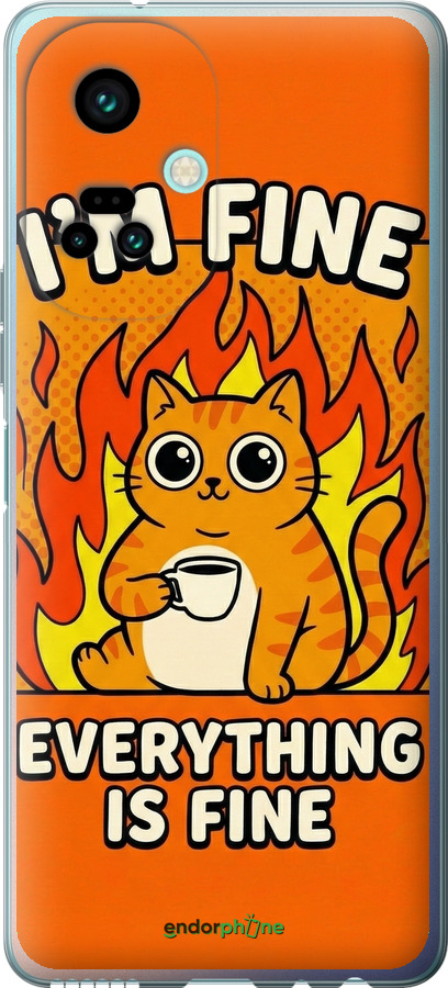 Силиконовый чехол Funny Cat для Tecno Camon 19 Pro (CI8n) - 6786u-2766 изображение 