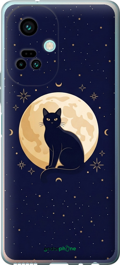 Силиконовый чехол Cute Cat Celestial/Witchy для Tecno Camon 19 Pro (CI8n) - 6787u-2766 изображение 