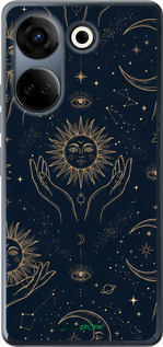 Силіконовий чохол 'Celestial Harmony: Sun & Moon Gold Mystic Pattern' для Tecno Camon 20 Pro зображення 3