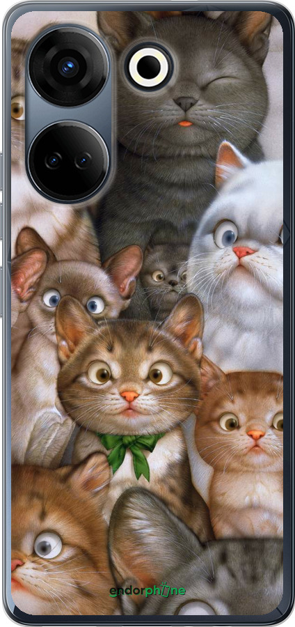 

Силіконовий чохол "Коти" для Tecno Camon 20 Pro