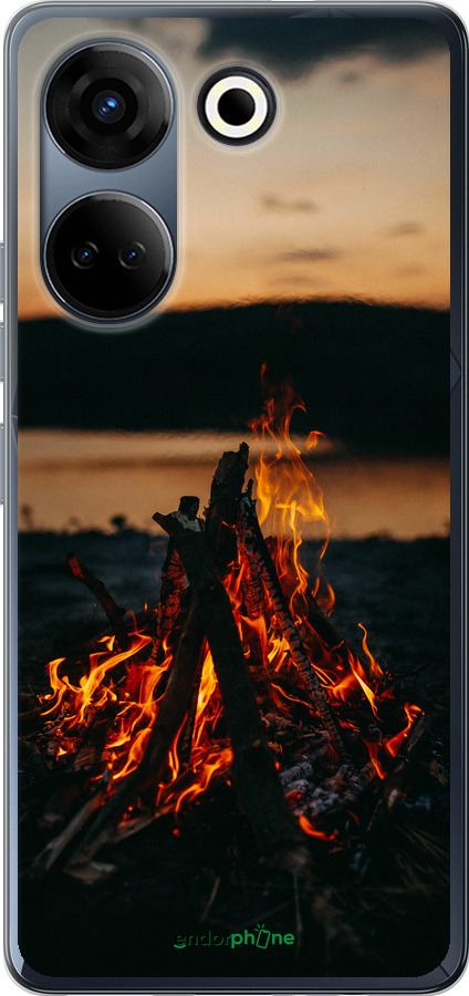 Силиконовый чехол Огонь для Tecno Camon 20 Pro - 6021u-3100 изображение 