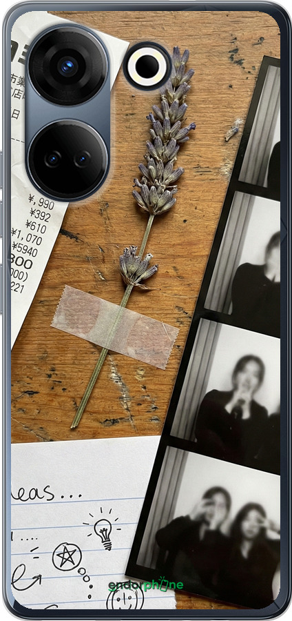 Силиконовый чехол Aesthetic Scrapbook Collage для Tecno Camon 20 Pro - 6773u-3100 изображение 