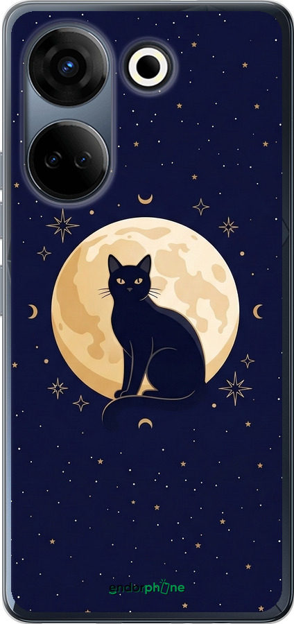 Силиконовый чехол Cute Cat Celestial/Witchy для Tecno Camon 20 Pro - 6787u-3100 изображение 