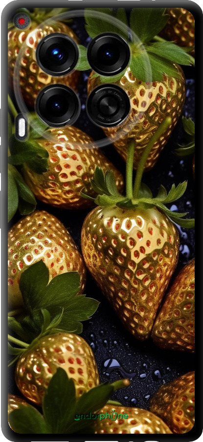 TPU чехол Золота полуниця для Tecno Camon 30 4g - 5637b-3712 изображение 