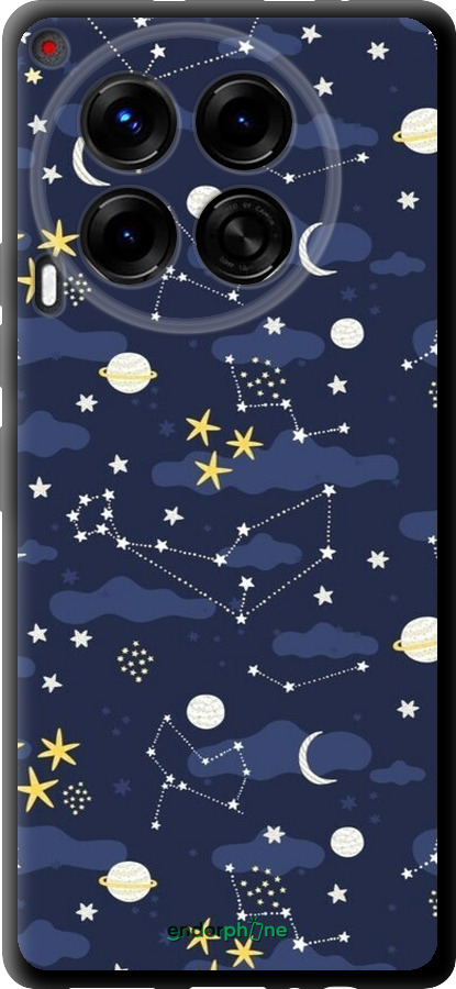 TPU чехол Астрономічний візерунок для Tecno Camon 30 4g - 6446b-3712 изображение 