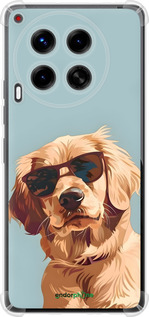 Силіконовий протиударний с посиленими кутами чехол Пес в очках для Tecno Camon 30 4g - 6381sp-3712 изображение 