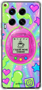 Силикон с усиленными углами чехол Y2K Aesthetic Retro Pet: Годуй мене кавою для Tecno Camon 30 4g - 6784sp-3712 изображение 