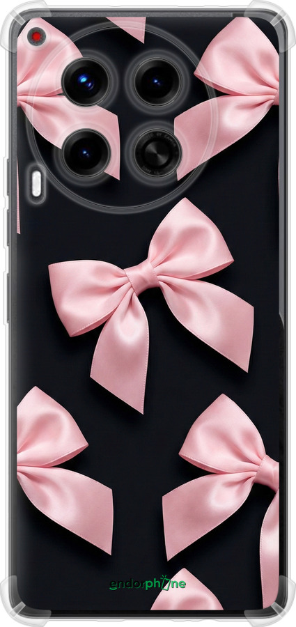 Силіконовий протиударний с посиленими кутами чехол Coquette Ribbons Dark Coquette для Tecno Camon 30 4g - 6767sp-3712 изображение 