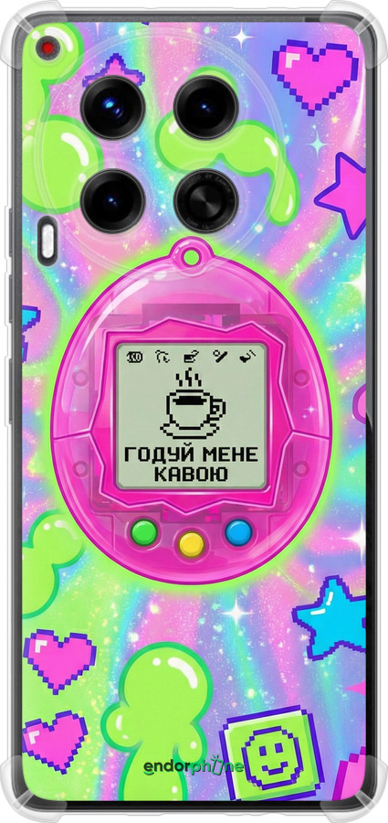 Силикон с усиленными углами чехол Y2K Aesthetic Retro Pet: Годуй мене кавою для Tecno Camon 30 4g - 6784sp-3712 изображение 