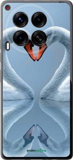 Силиконовый чехол Лебеди для Tecno Camon 30 4g - 6007u-3712 изображение 