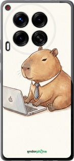Силиконовый чехол 'Funny Capybara CEO Working' для Tecno Camon 30 4g изображение 1