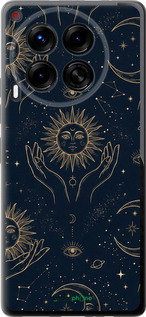 Силіконовий чехол Celestial Harmony: Sun & Moon Gold Mystic Pattern для Tecno Camon 30 4g - 6778u-3712 изображение 