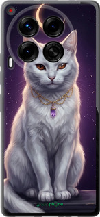 Силіконовий чехол Mystic White Cat Gothic Dark Purple Gold для Tecno Camon 30 4g - 6805u-3712 изображение 