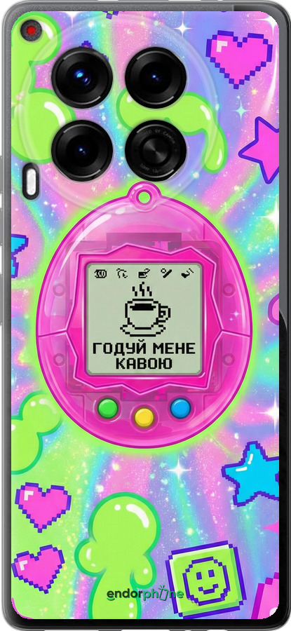 Силіконовий чехол Y2K Aesthetic Retro Pet: Годуй мене кавою для Tecno Camon 30 4g - 6784u-3712 изображение 