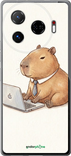 Силиконовый чехол 'Funny Capybara CEO Working' для Tecno Camon 30 pro 5G изображение 1