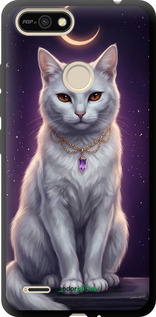 TPU чехол Mystic White Cat Gothic Dark Purple Gold для Tecno Pop 2F B1F - 6805b-2391 изображение 