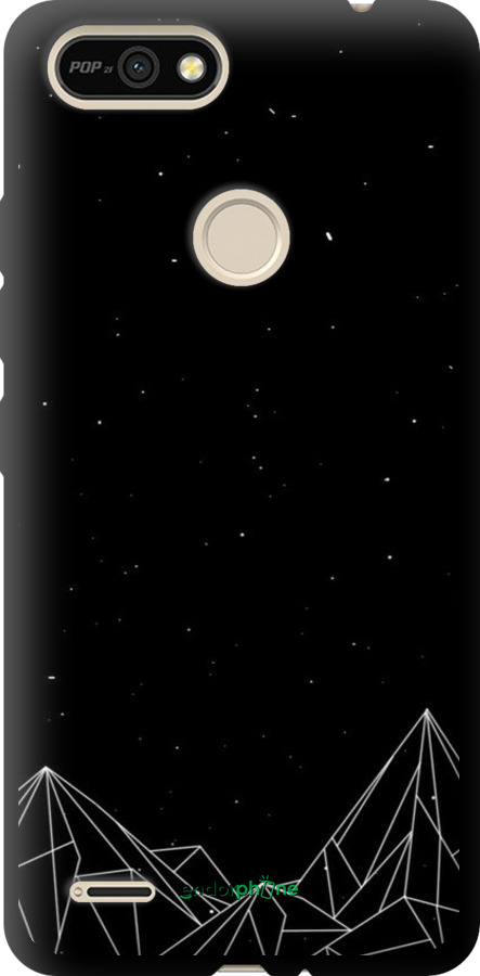 TPU чехол Чорно білі абстрактні гори для Tecno Pop 2F B1F - 6437b-2391 изображение 