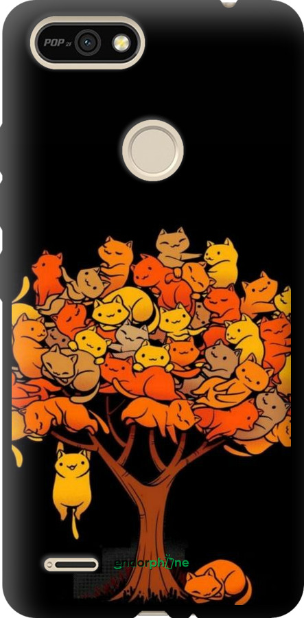 TPU чехол Дерево та котики для Tecno Pop 2F B1F - 6516b-2391 изображение 