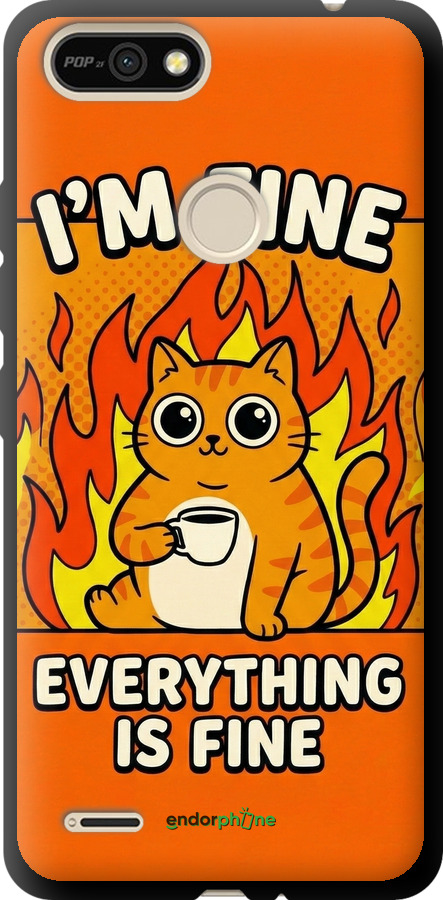 TPU чехол Funny Cat для Tecno Pop 2F B1F - 6786b-2391 изображение 