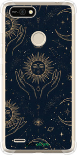 Силіконовий протиударний с посиленими кутами чехол Celestial Harmony: Sun & Moon Gold Mystic Pattern для Tecno Pop 2F B1F - 6778sp-2391 изображение 