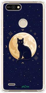 Силикон с усиленными углами чехол 'Cute Cat Celestial/Witchy' для Tecno Pop 2F B1F изображение 3