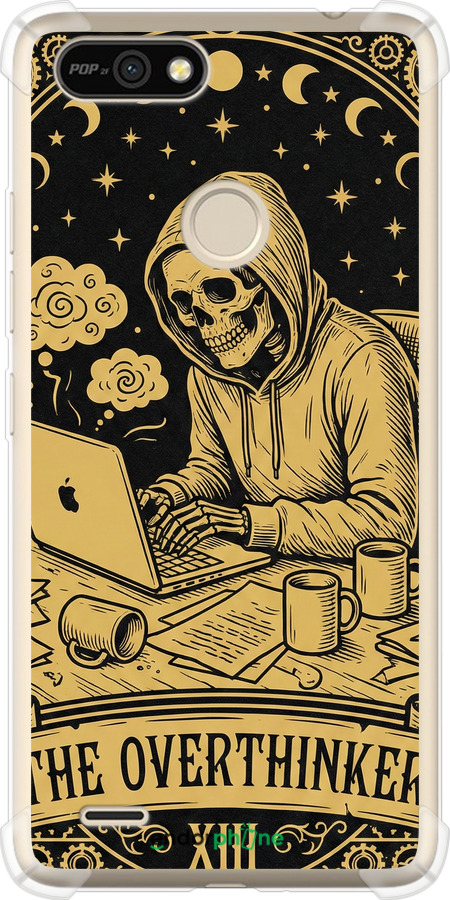 Силіконовий протиударний с посиленими кутами чехол The Overthinker для Tecno Pop 2F B1F - 6774sp-2391 изображение 