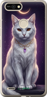 Силіконовий чехол Mystic White Cat Gothic Dark Purple Gold для Tecno Pop 2F B1F - 6805u-2391 изображение 