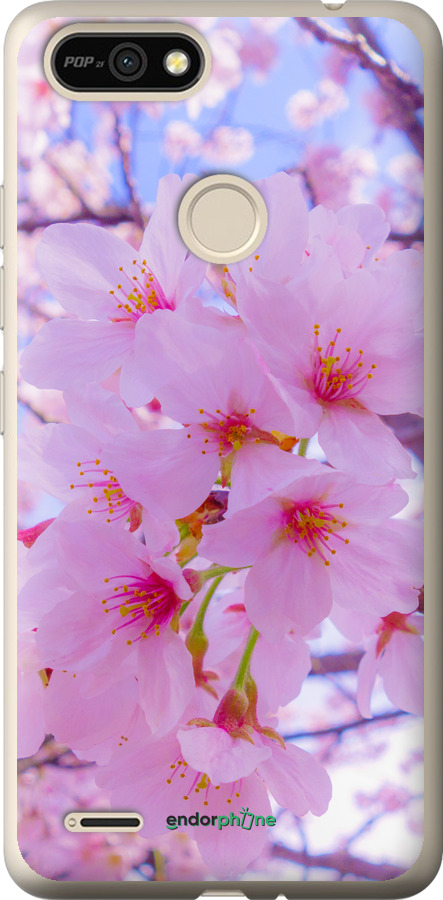 Силиконовый чехол Сакура для Tecno Pop 2F B1F - 6029u-2391 изображение 
