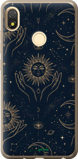 Силиконовый чехол Celestial Harmony: Sun & Moon Gold Mystic Pattern для Tecno Pop 3 BB2 - 6778u-2443 изображение 