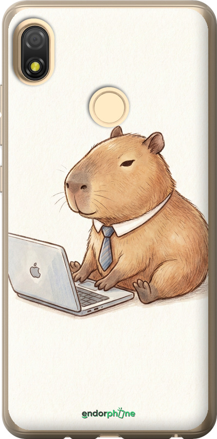 Силіконовий чехол Funny Capybara CEO Working для Tecno Pop 3 BB2 - 6777u-2443 изображение 