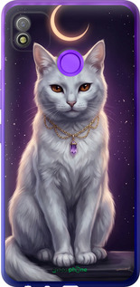 Силиконовый чехол Mystic White Cat Gothic Dark Purple Gold для Tecno Pop 4 BC2c - 6805u-2427 изображение 