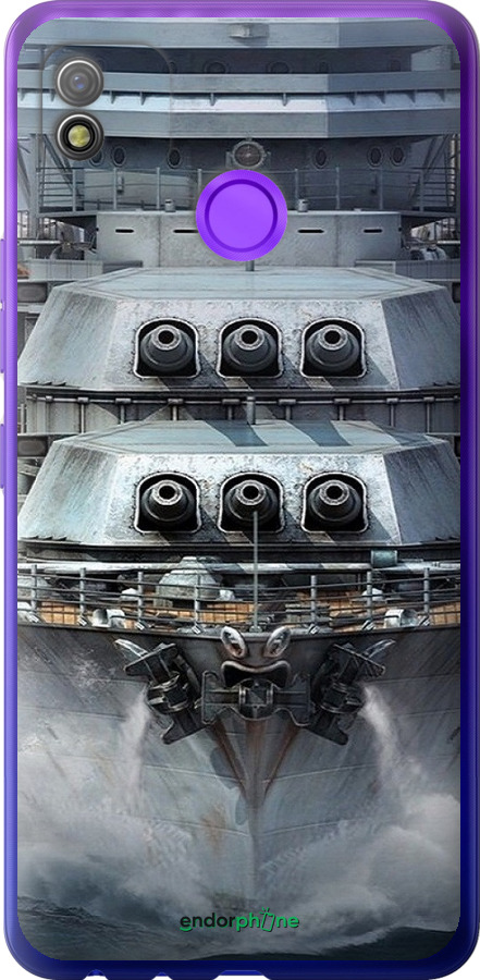 Силіконовий чехол Лінкор, world of tanks, wargaming, військовий корабель для Tecno Pop 4 BC2c - 6453u-2427 изображение 