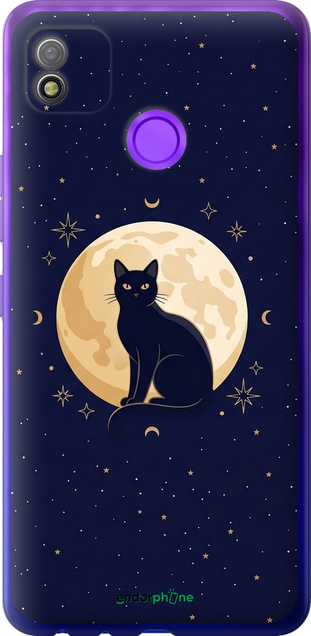 Силиконовый чехол Cute Cat Celestial/Witchy для Tecno Pop 4 BC2c - 6787u-2427 изображение 