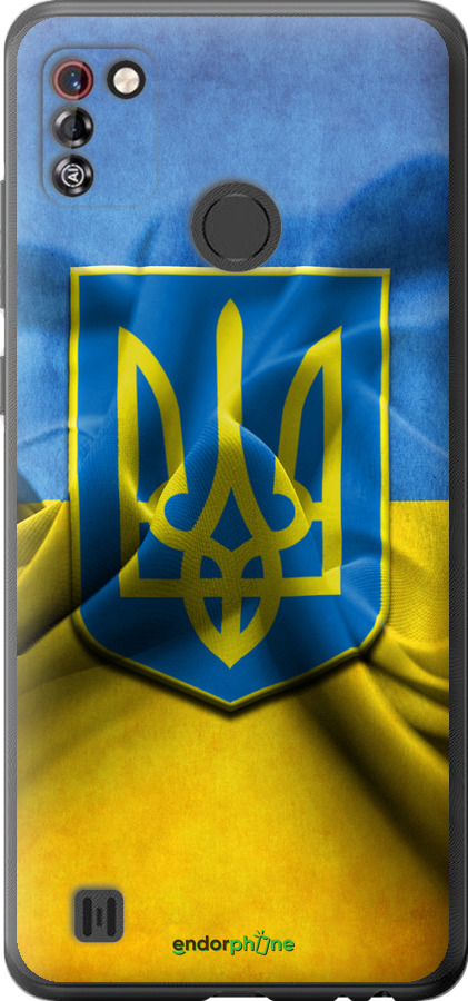 

Силіконовий чохол "Прапор та герб України" для Tecno Pop 4 Pro BC3, Блакитний