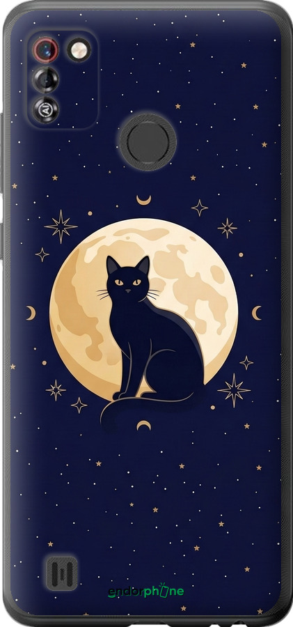 Силиконовый чехол Cute Cat Celestial/Witchy для Tecno Pop 4 Pro BC3 - 6787u-2444 изображение 