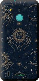 TPU чехол Celestial Harmony: Sun & Moon Gold Mystic Pattern для Tecno Pop 5 BD2p - 6778b-2412 изображение 