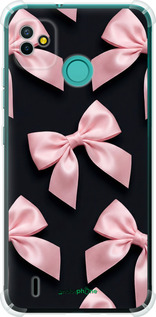 Силіконовий протиударний с посиленими кутами чехол Coquette Ribbons Dark Coquette для Tecno Pop 5 BD2p - 6767sp-2412 изображение 