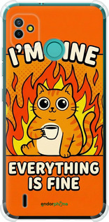 Силикон с усиленными углами чехол Funny Cat для Tecno Pop 5 BD2p - 6786sp-2412 изображение 