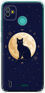 Силикон с усиленными углами чехол Cute Cat Celestial/Witchy для Tecno Pop 5 BD2p - 6787sp-2412 изображение 