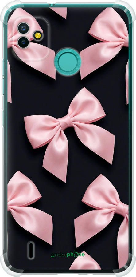 Силіконовий протиударний с посиленими кутами чехол Coquette Ribbons Dark Coquette для Tecno Pop 5 BD2p - 6767sp-2412 изображение 