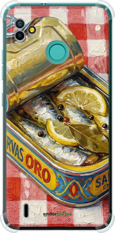 Силіконовий протиударний с посиленими кутами чехол Vintage Sardine Tin Phone для Tecno Pop 5 BD2p - 6772sp-2412 изображение 