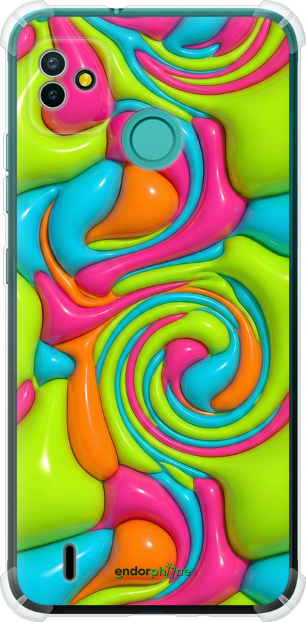 Силіконовий протиударний с посиленими кутами чехол Y2K Jelly Dream для Tecno Pop 5 BD2p - 6780sp-2412 изображение 