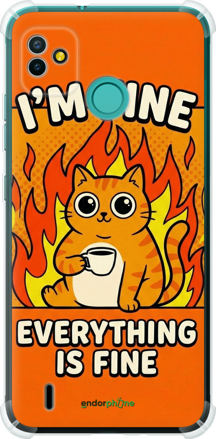 Силикон с усиленными углами чехол Funny Cat для Tecno Pop 5 BD2p - 6786sp-2412 изображение 