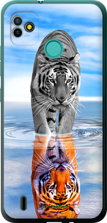 Силиконовый чехол Тигр для Tecno Pop 5 BD2p - 6016u-2412 изображение 